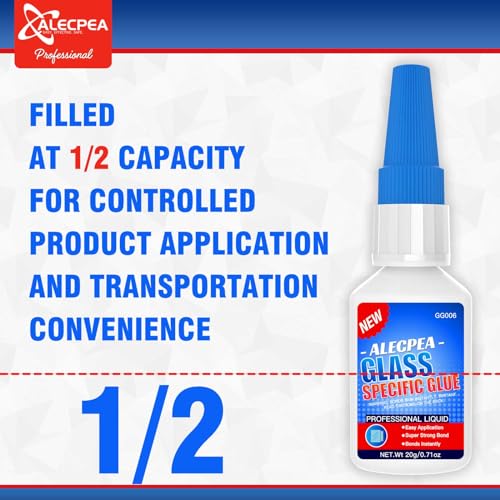 image for ALECPEA 20g Glass Glue - Fast-Curing & Weatherproof Adhesive for Glass