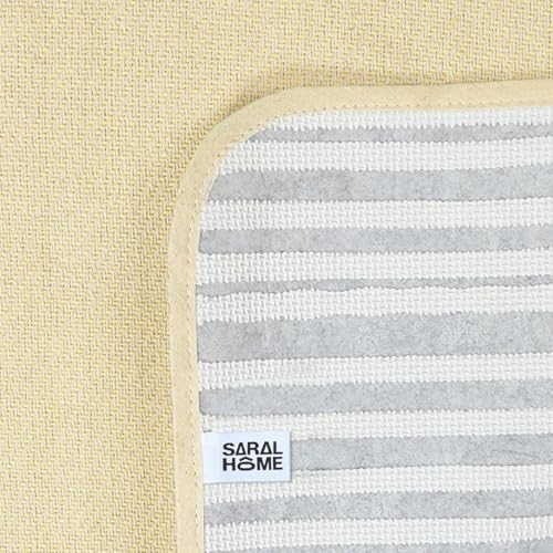 Image of Saral Home Cotton Yoga Mat /Runner (Beige, 60X180 CM)