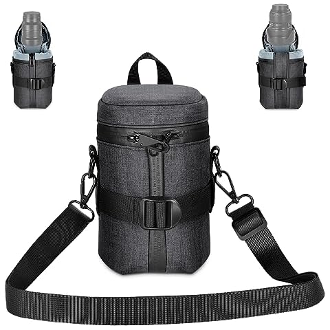 NEEWER Expandable Camera Lens Pouch with Zipper Cover
