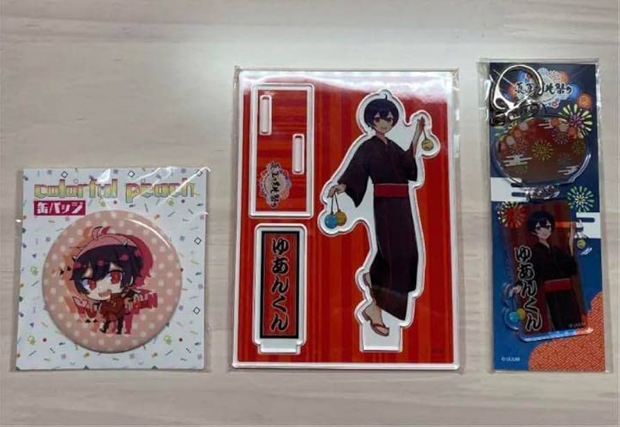 カラフルピーチ　ゆあんくん　アクスタ　キーホルダー　缶バッジ　グッズ　一番くじ カラフルピーチ ゆあんくん アクスタ キーホルダー 缶バッジ