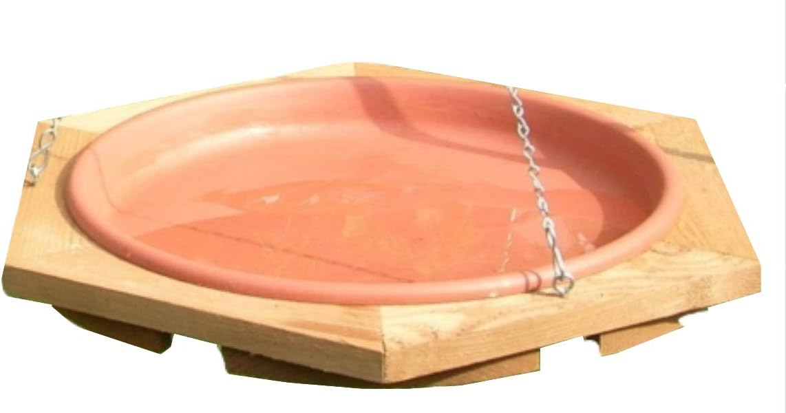 Looker Products 17 Hanging Classic Cedar Bird Bath with Removable Pan"