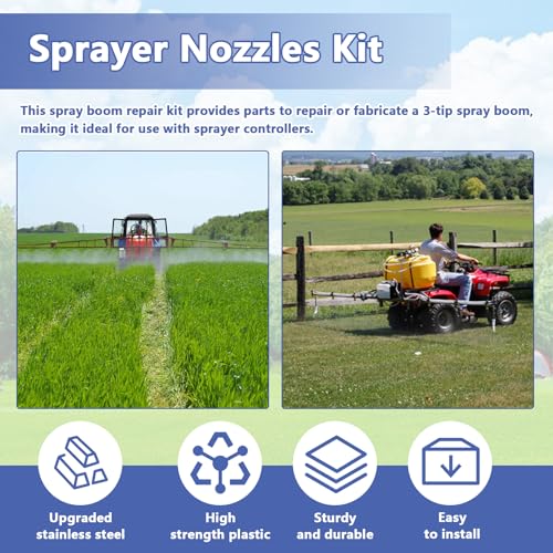 Image of Spray Boom Repair Kit Sprayer Parts Including 8001-VS Tips Screens Clamps