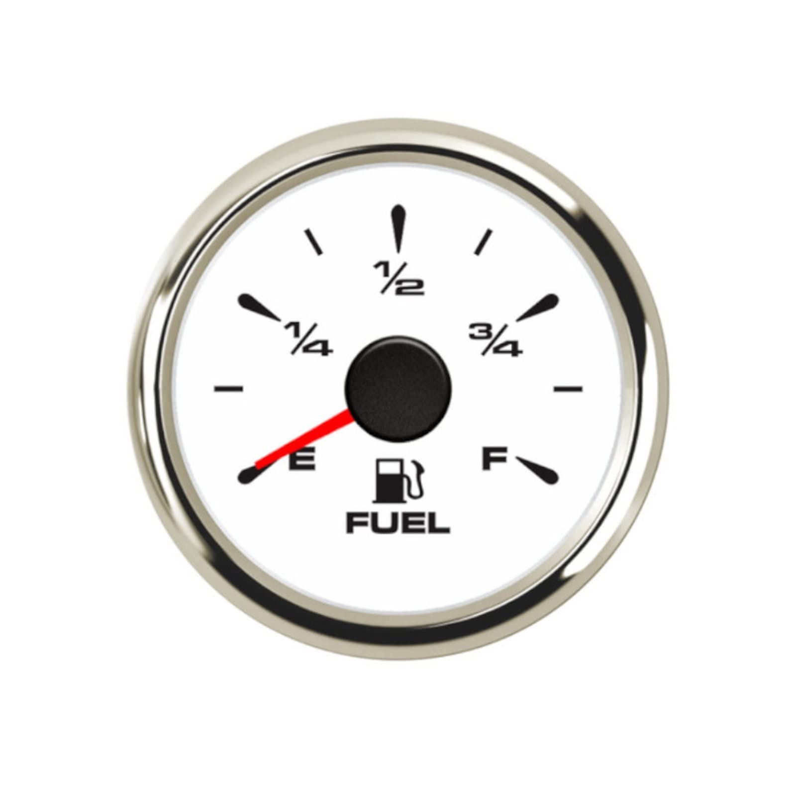 Cfwwsaq G Liquid Level Meter, 52Mm Boat Car Fuel Level Auges 0-190Ohm 240-33Ohm Fuel Level Meters Marine Water Level Auge Sensor Sender Unit For Yacht(White Silver)