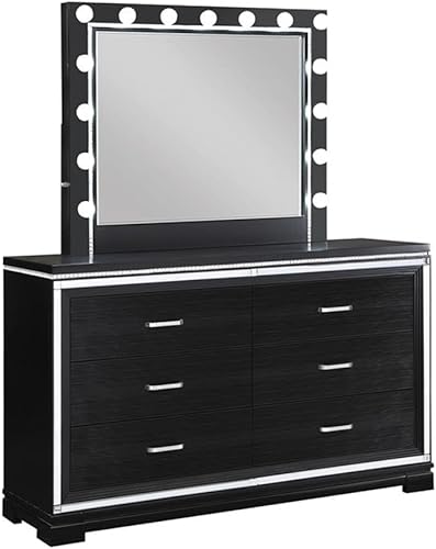 Miniatura 6 de Coaster Eleanor - Juego de 4 piezas de madera contemporánea tamaño Queen color negroplateado