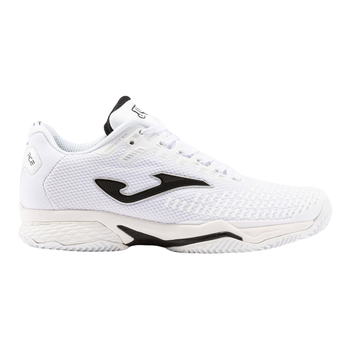 Joma Zapatillas Ace Pro 21 Blanco Negro, Tejido Padel, Deportes de Interior, Tenis, Pickleball, hitball, Mujer, Diferentes Tallas