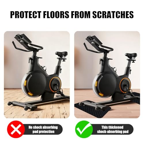 Alfombrilla para bicicleta de interior y equipo de ejercicio con textura antideslizante 8