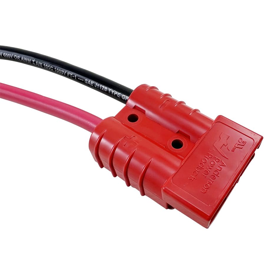 Miniatura 3 de RCPW Arnés de reparación de conector de alimentación de batería Anderson SB50 rojo 50A con cables, utilizado para compradores SaltDogg Salt Spreader