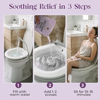 Aromasong Sitz Bath Postpartum Soak - Made in the USA with Dead Sea Salt & Epsom Salts - Soothing and Calming Ingredients Including Lavender, Chamomile Flower, and Eucalyptus Oil