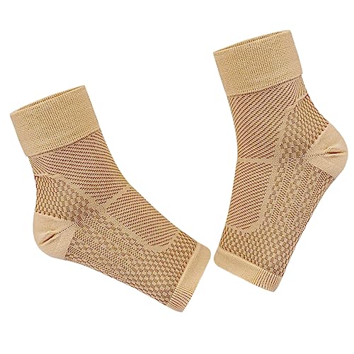 IWOWHERO Nkle Brace Socks for Women Compression Socks for Plantar Ankle Support Sleeve Sports Ankle Brace