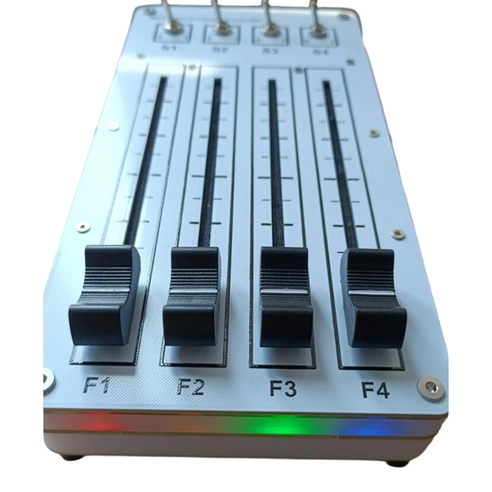 Controlador MIDI USB con Faders y 4 Interruptores para Software de Música en Computadora.