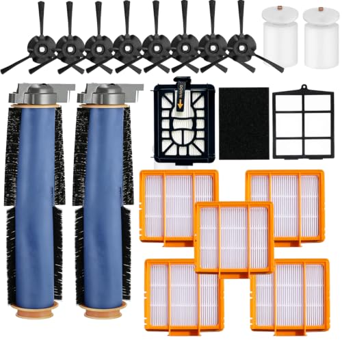 Image of Replacement Parts for Shark AI AV2501S AV2501AE RV2502AE RV2520AOUS AV2510AOUS AV2511AE RV2610WA RV2610WD Accessories Kit with Main Roller Brush Filters Foam /Primary Filter Sweep Side Brushes