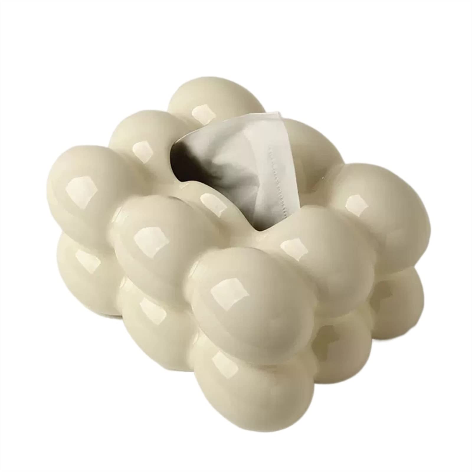 Portafazzoletti Multifunzionale Design creativo Porta asciugamani di carta Decorazione Cassetto di carta in ceramica di fascia alta Decorazioni for la tavola del tavolo da tè del soggiorno (8,3 "x6,3"