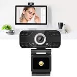 Webcam Full HD 1080P, caméra d'ordinateur de bureau USB pour cours en ligne avec microphone, webcams pour ordinateurs pour enregistrement et streaming de vidéoconférences