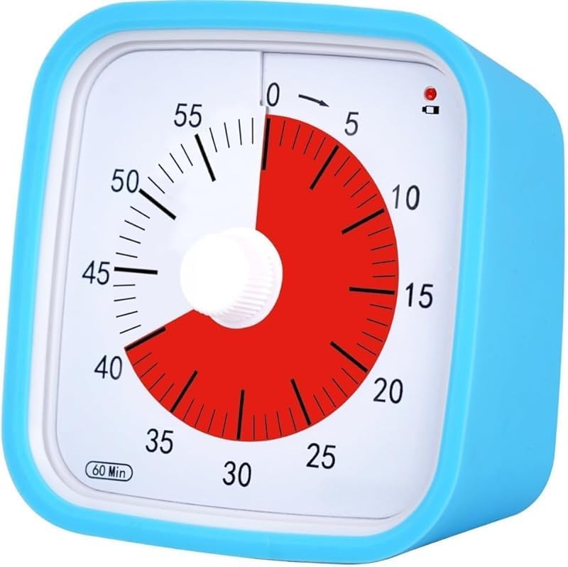 AZIEBAYキッチンタイマー 子ども向け学習タイプ 手動可視カウントダウン設計 料理学習と日常時間管理に最適 どうぞご安心してお選