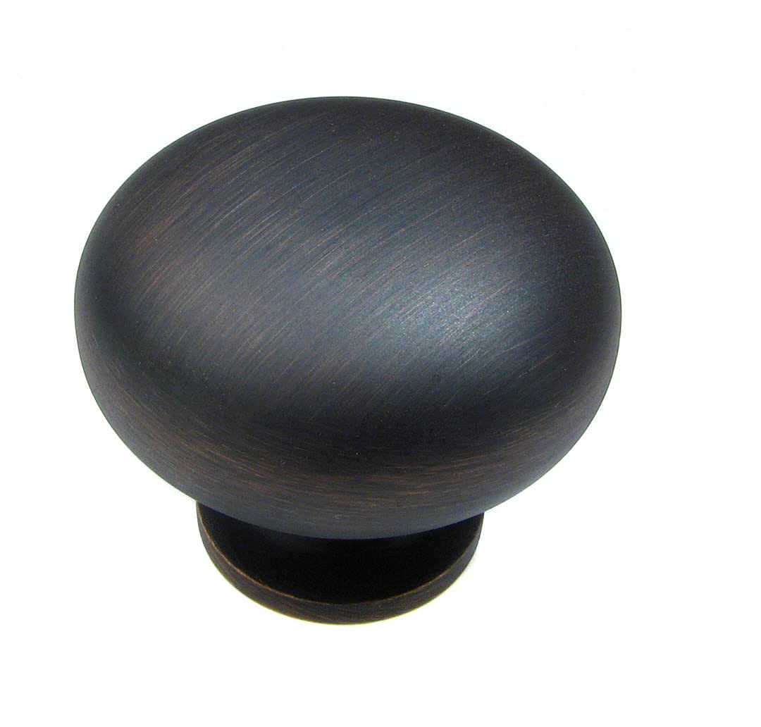RICHELIEUHardware BP492338BORB Classic Metal Knob, 1.5", Brushed Oil-Rubbed Bronze