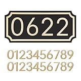 House Numbers for Outside, Address Plaques, Mailbox Numbers, Two Sets of Numbers from 0-9, Personalized Address Signs for House, Mailbox, Apartment, Office, Hotel, Classroom, Garden. Decorative Numbers Plaque.