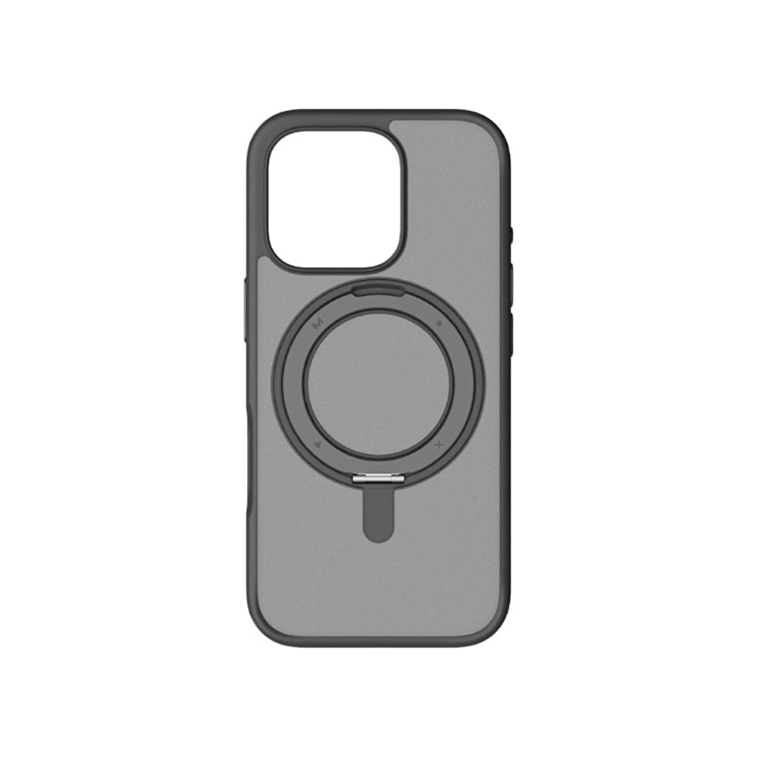 MOMAX Iphone 16 Pro Roller Serisi 360° dönebilen halka standlı Magsafe Kılıf (Black)