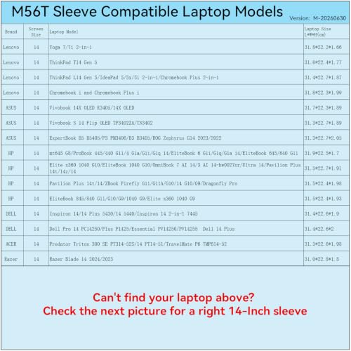 Image of Smatree M56TP Hard Protective 14inch Laptop Sleeve Case for HP /DELL /Lenovo | Compatible for HP OmniBook Ultra /EliteBook /ProBook, DELL Pro 14 /Inspiron 14, for Lenovo ThinkPad /IdeaPad,Pink(X8248TP)