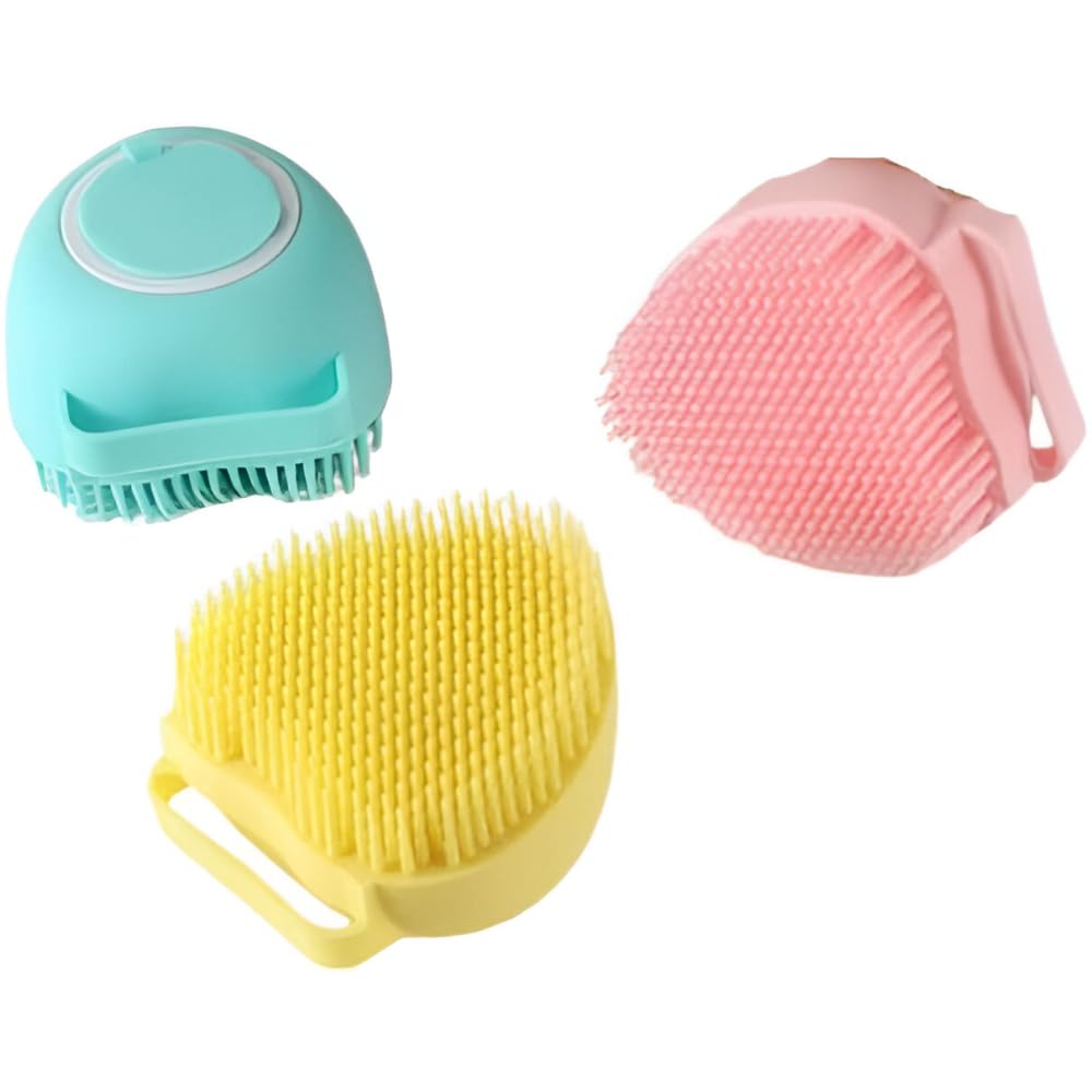 Super Bubble Bath Pack 3 Esponjas de Baño de Silicona, Bañera Bebe, Cepillo Limpiador Facial, Apto para Niños, Bebes, Adultos, Perros y Gatos, Limpieza y Masaje Suave para Todo Tipo de Pieles