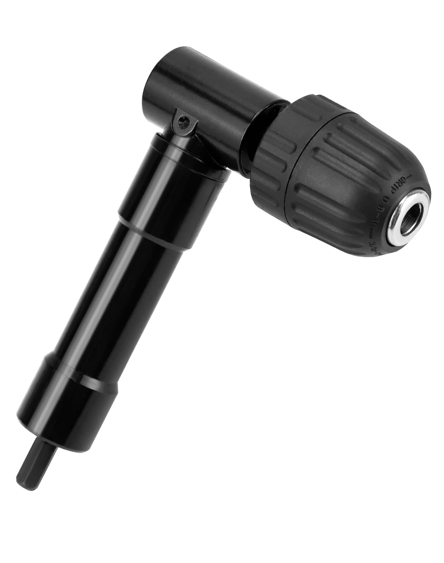 QWORK® Accessoire de perceuse d'angle, plage de serrage 0,8-10 mm, mandrin de perçage à 90 degrés, adaptateur de perçage d'angle