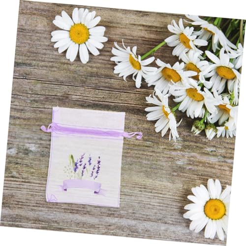 20 bolsas de malla con cordón de lavanda para almacenamiento miniatura 6