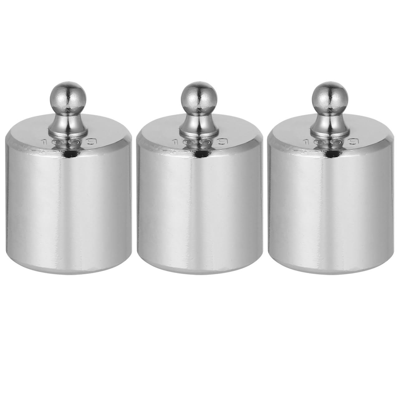 3 Pesas de Calibración para Calibrar Básculas de Acero Plata Pinzas, Peso Preciso para Balanzas Electrónicas en Laboratorio y Cocina