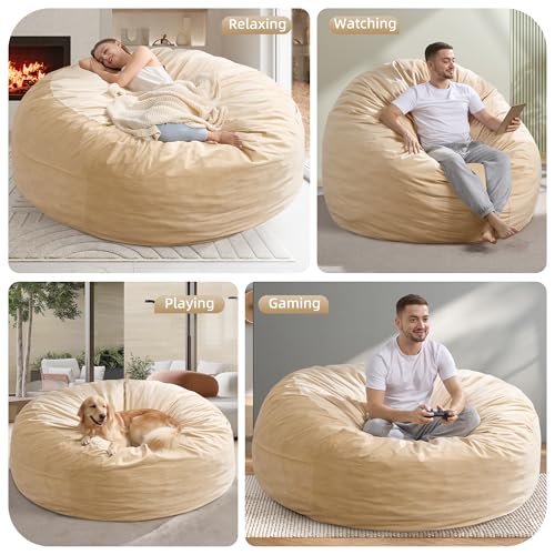 Image of Hobestluk Adults Bean Bag Chair 5FT Big BeanBag Chair Giant Large Oversized
