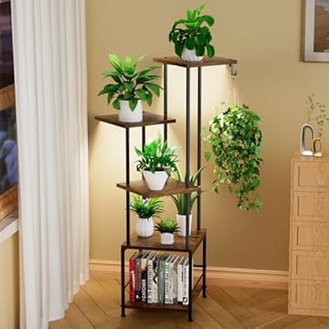 Elevate Your Space with These Indoor Plant Stands That Shine 2 best indoor plant stand with lights for small spaces