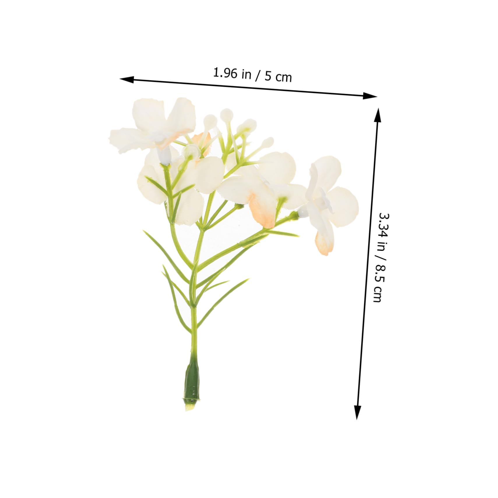 PRETYZOOM 20pièces Picks Fleurs Hortensia Artificielles Soie pour Décoration Et Mariage Matériel De Fleurs Fausse pour Coiffure Et Accessoires Événementiels