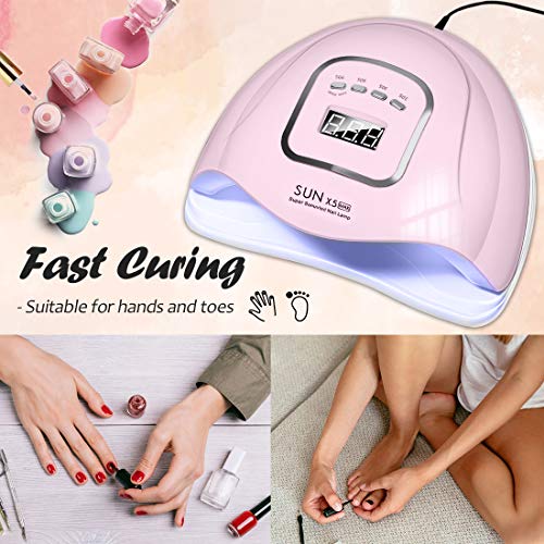 image for UV LED Nail Lamp, HIPPIH Nail Dryer for Gel and Regular Polish, Portab