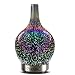 Essential oil diffuser 3D Glass Starry Sky Aromatherapy Oil Diffuser Cold Mist Ultrasonic Humidifier With 7 Color Changing LED 120ml, Home, Office, Yoga, Baby, Sleep,Water shortage automatic shutdown