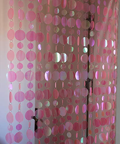 1/12までお値下げ Bagaille Curtain ★ PINK 1M*5Strips, Silver Bubble Beaded Curtain Sequins Curtains Interior