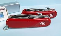 Vista 7 de Victorinox Evolution S14 Swiss Army Knife, 14 Function Swiss Made Pocket Knife with Large Blade, Corkscrew and Scissors - Red
