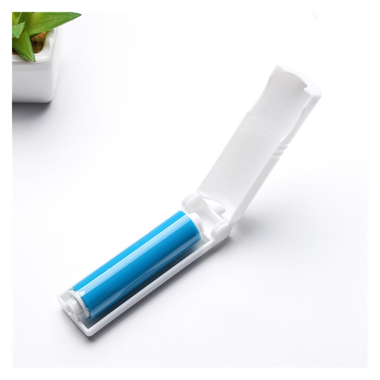 Lint roller Washable Clothes Hair Sticky Roller Reusable Portable Home Clean(Mini Blue)