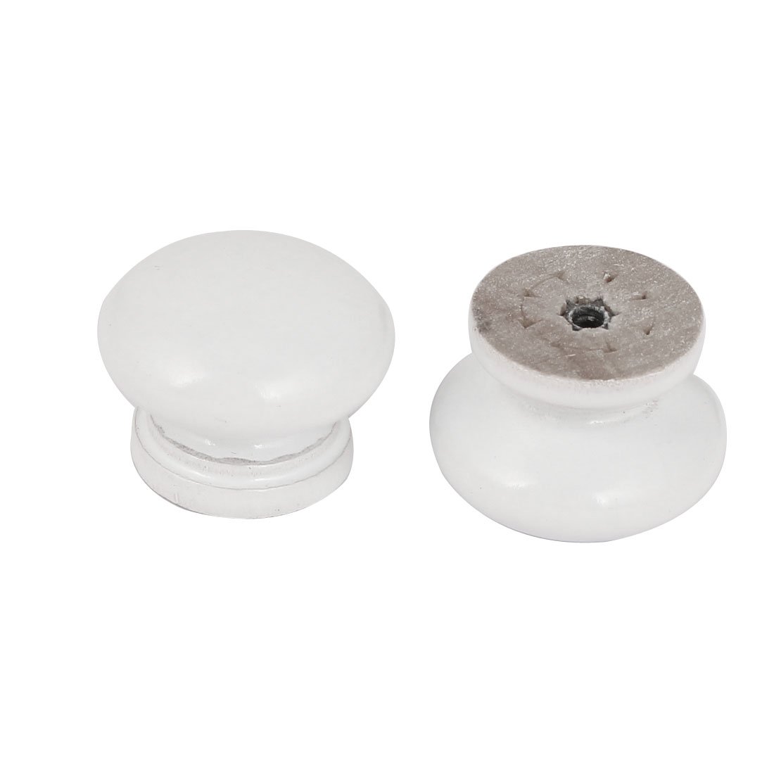 uxcell Cabinet Cupboard Drawer Round Wooden Knobs Pull Handle 34mm Diameter for Dresser Drawer Wardrobe 15pcs