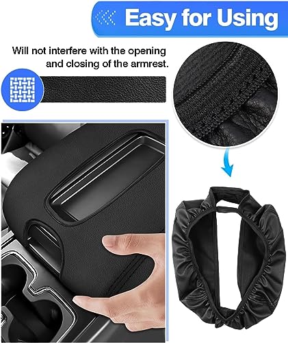 Image of Autorder Center Console Cover for 2014-2018 Chevy Silverado /GMC Sierra 1500 2500 3500 Accessories Armrest Cover Anti-Scratch Middle Console Pad Armrest Protector(ONLY for Bucket Seat!)