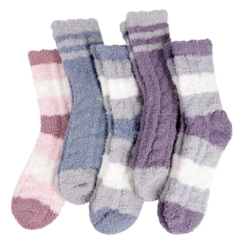 Image of Ginmewrae Fuzzy Socks for Women, Mothers Day Gifts Cozy Warm Fluffy Socks Thick Slipper Socks Birthday Valentine's Day Gifts