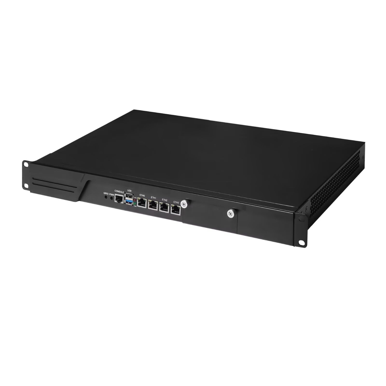 19” Firewall Hardware Quad Core N100, 1U Rackmount Router PC with 4 x i226V 2.5G LAN, OPNsense Network Security Appliance with USB3.0, VGA, Barebone (No RAM/SSD/System)