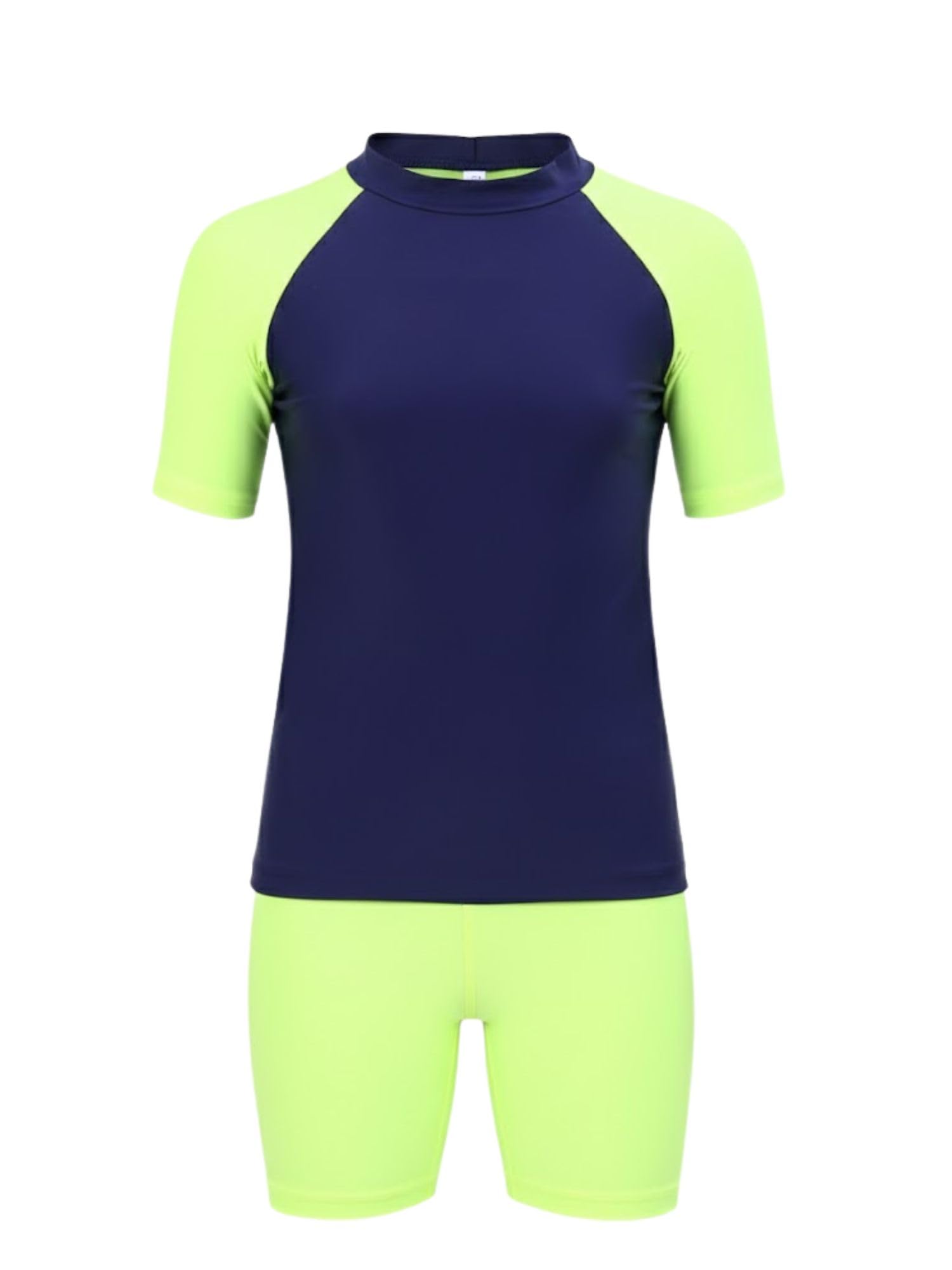 lactra Girl's Solid Sun Top with Contrast Sleeves Swimsuit | Versatile UPF 40+ for Swim, Gym & Leisure | Mix & Match Style-picture-18