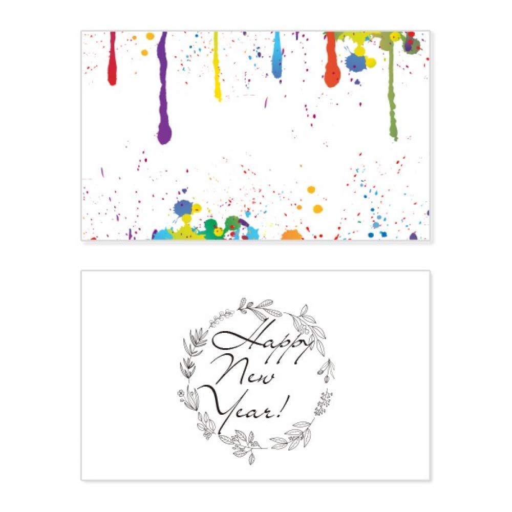 Tarjeta de año nuevo moderna con estilo graffiti multicolor para regalar 5