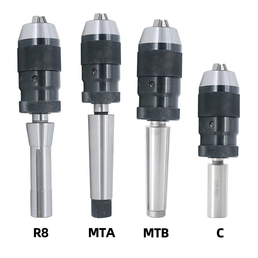 1 set di mandrini for trapano a colonna, mandrino autoserrante for trapano, supporto cono Morse for CNC(MTB2-B12(1-10mm))