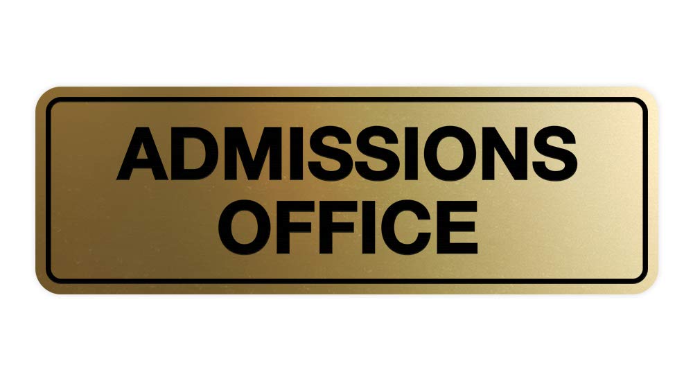 Signs ByLITA Standard Admissions Office Sign (Brushed Gold) - Large