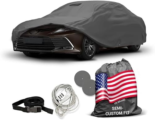DaShield Ultimum Series Car Cover Waterproof All Weather for Toyota Camry Car Cover 1992-2021 Sedan 4-Door - Protection Semi Custom Fit - Dust, Sun, Snow, Rain, Protection in&Outdoor