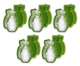 Grenade Shaped 3D Mold/Maker, 5 Pack - Fairly Odd Novelties - Fun Bomb Military Ice Maker Gift,Green,One Size