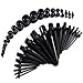 BodyJ4You 54PC Ear Stretching Kit - 14G-00G Beginner Gauges - Black Acrylic Tapers Curved Hangers No Flare Plugs O-Rings - Lightweight Expanders Unisex Men Women