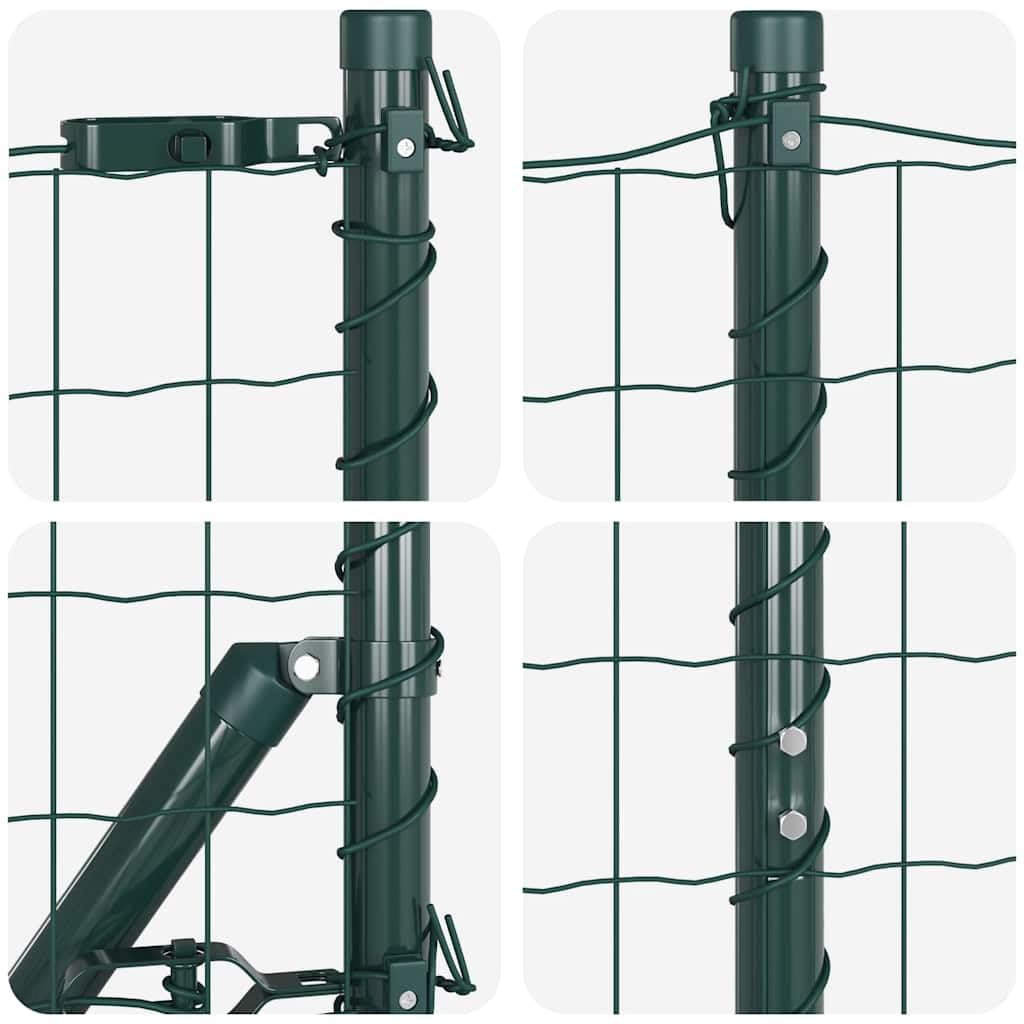 Generisch Ogrodzenie ogrodowe, metalowe, odporne na warunki atmosferyczne i malowane proszkowo, stabilna ochrona przed wzrokiem na taras, podwórko i do ogrodu (zielony, 25 x 1,2 m (50 x 75 mmmesh