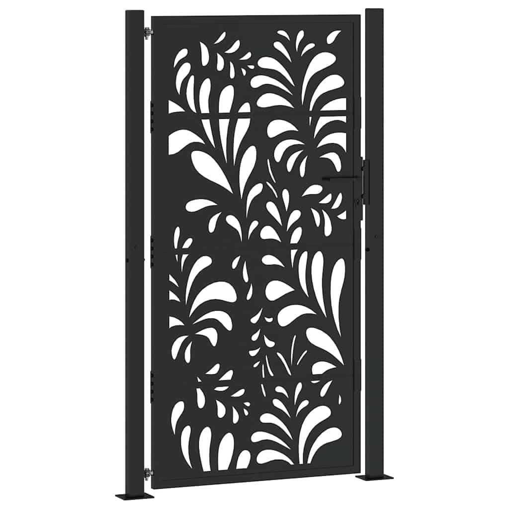 vidaXL Portail de Jardin Noir