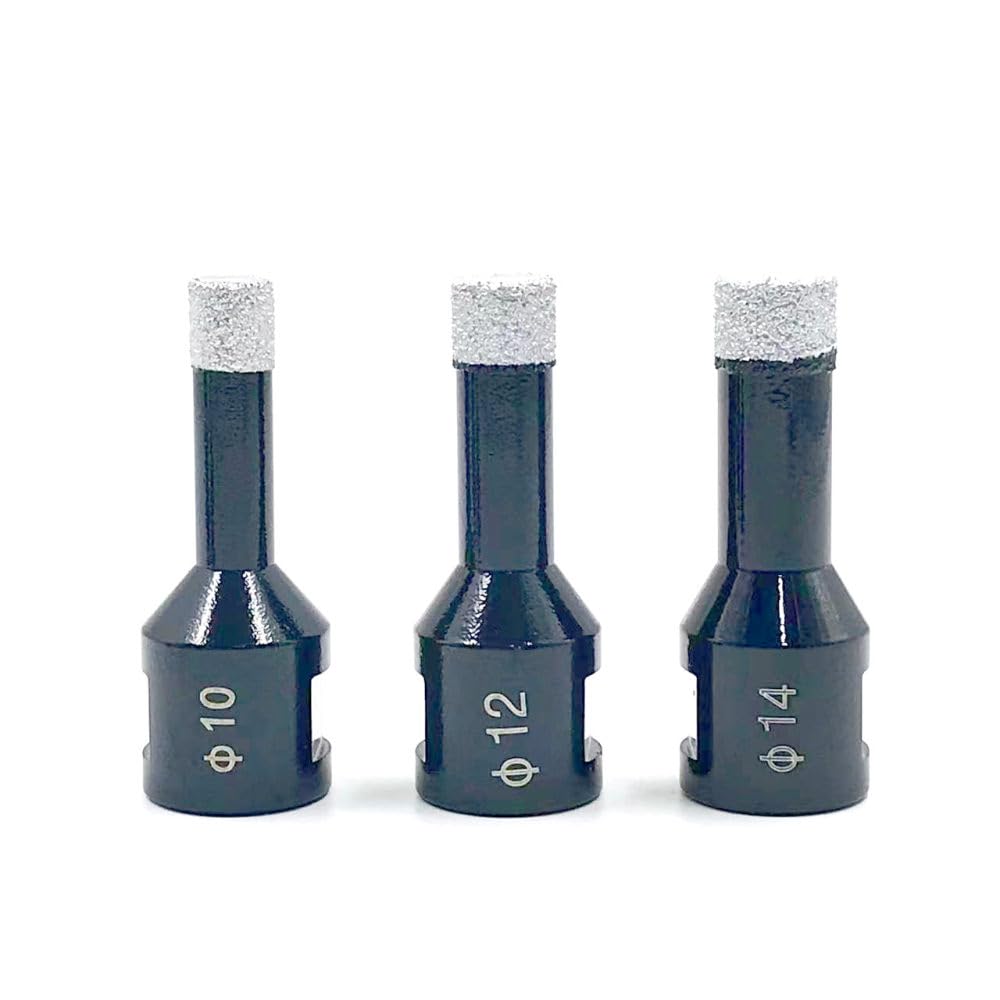 7 piezas/8 piezas M14 hilo diamante seco broca de perforación soldada al vacío juego de brocas de porcelana azulejos granito mármol sierra perforadora herramientas, 8 piezas hexagonal, M14