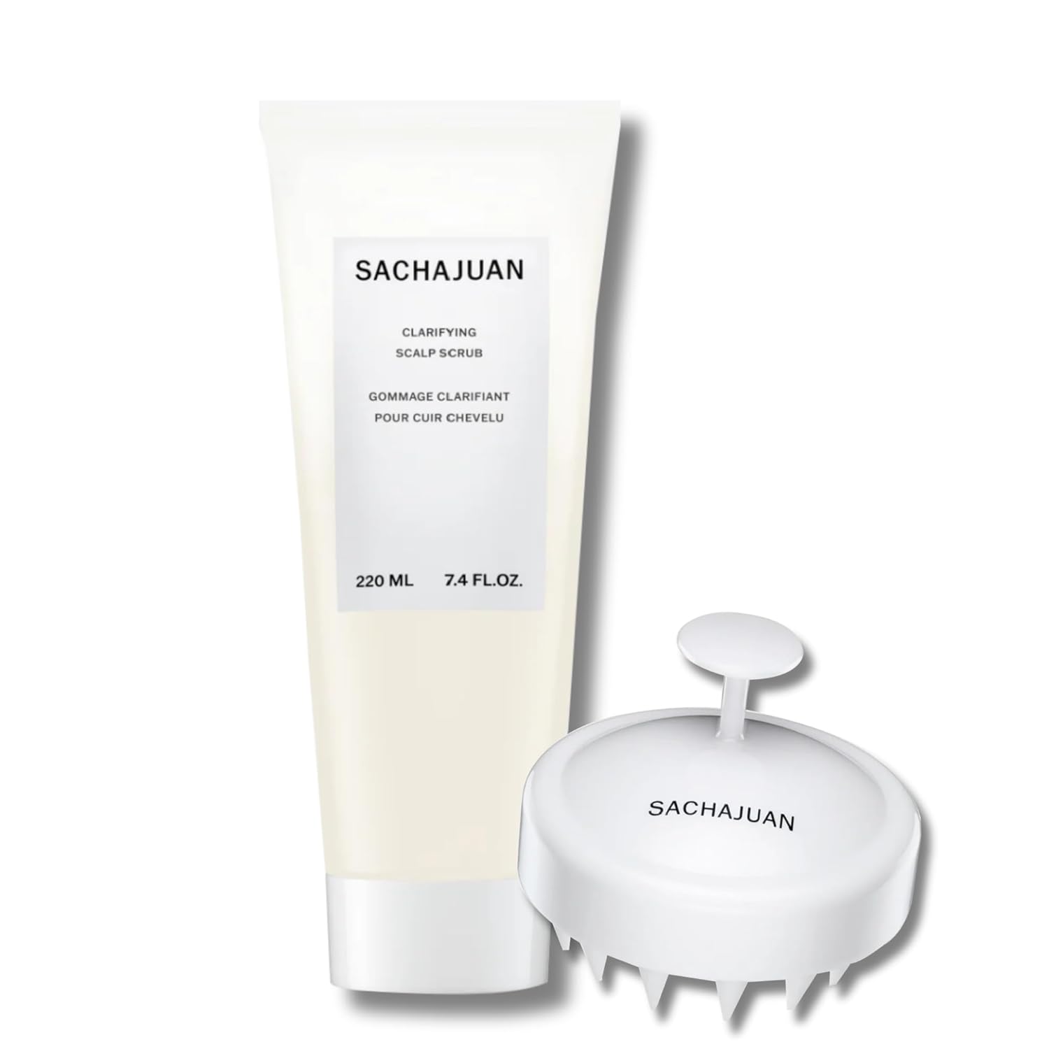 SACHAJUAN Clarifying Set | Scalp Scrub + Brush | Deep Exfoliation, Buildup Removal & Refresh | Supports Microbiome Balance | Vegan & Sulfate-Free | Set of 2