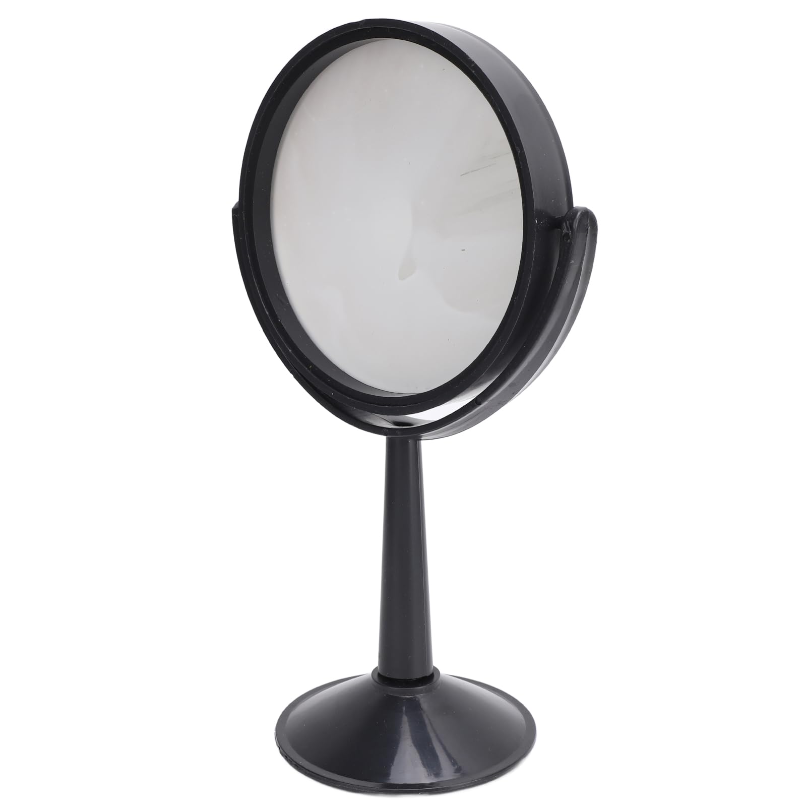 Desk Convex Mirror, Black Computer Rear View Mirror Compact 4 Inch Versatile Flexible Easy to Use for Physical Experiment